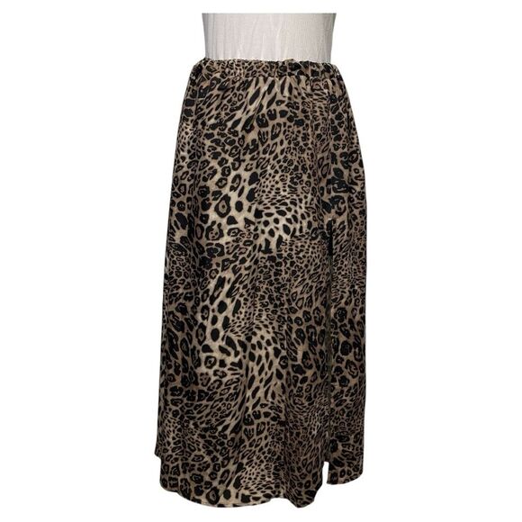 Leopard Print Midi Skirt Size Medium NWT - Picture 1 of 12